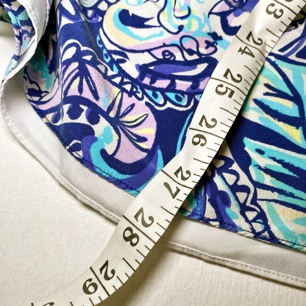 Lilly Pulitzer Lela Hanging With The Fronds Silk Slip Double V-Neck Dress - Picture 13 of 16